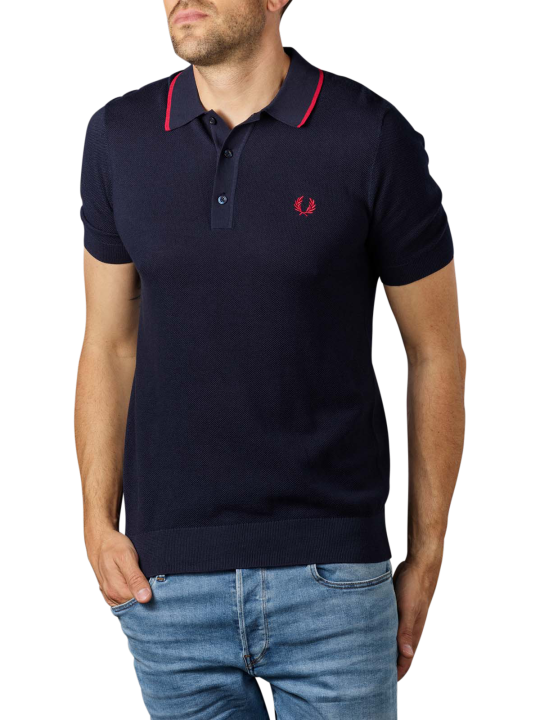 Fred Perry Tipped Knitted Shirt Chemise Polo Homme