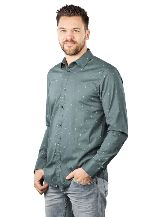 PME Legend Long Sleeve Shirt Allover Print Men's Shirt