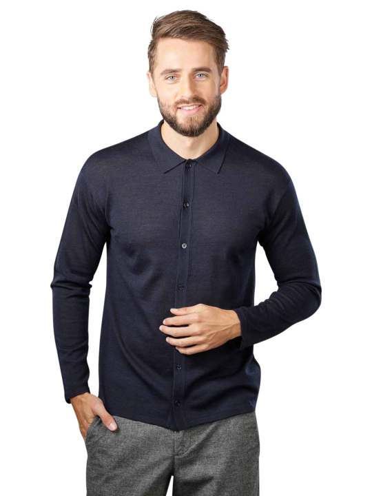 Drykorn Fine Knit Emilias Polo Buttoned Herren Polo Shirt