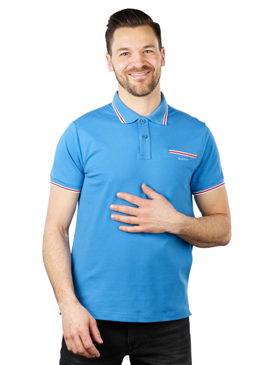 Gant 3 Color Tipping Polo Pique Men's Polo Shirt