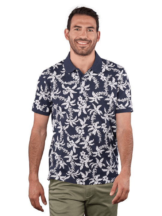 Gant Palm Lei Print Polo Shirt Short Sleeve Pullover Homme