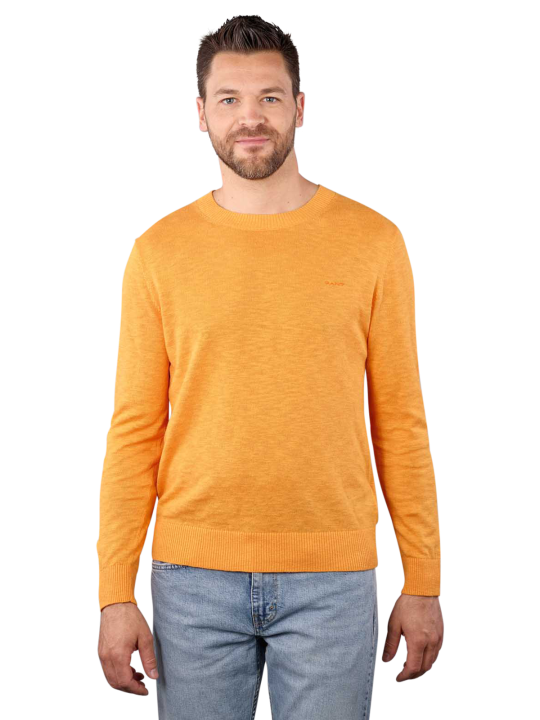 Gant Regular Cotton Linen Pullover Crew Neck Men's Sweater