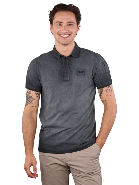 PME Legend Short Sleeve Polo Shirt Cold Dye Pique Men's Shirt