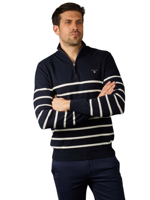 Gant Breton Stripe Pullovert Half Zip | JEANS.CH