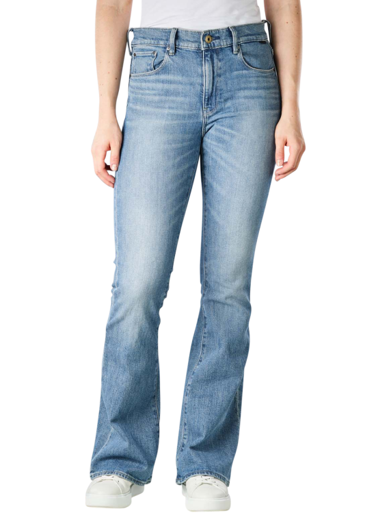 G-Star 3301 High Flare Jeans Bootcut in Mittelblau | JEANS.CH