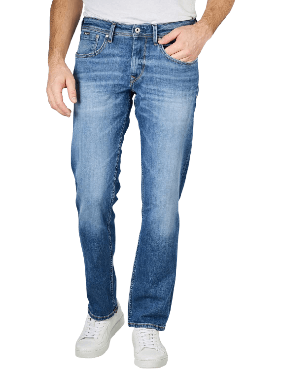 Pepe Jeans Cash Jeans Straight Fit in Mittelblau | JEANS.CH