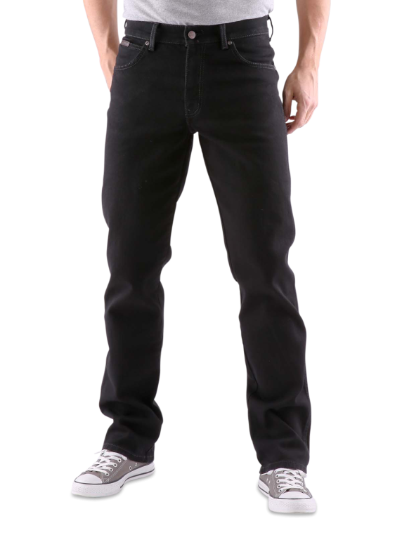 Wrangler Texas Stretch Jeans Straight Fit in Black | JEANS.CH