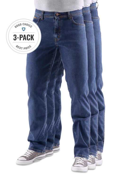Wrangler Texas Stretch Jeans Straight Fit in Medium blue | JEANS.CH